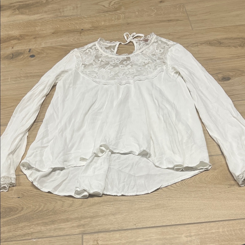 For Love And Lemons Ivory Lace Top